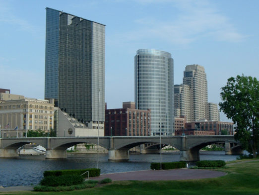 Downtown Grand Rapids, Michigan, home of the American Arkology Society's headquarters