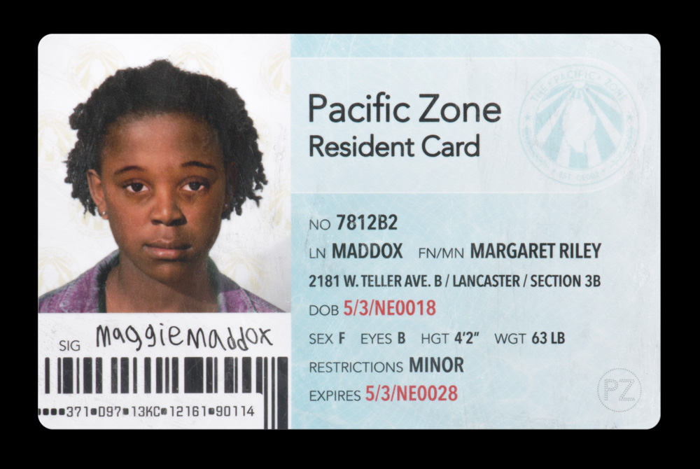 Maggie Maddox's identity card