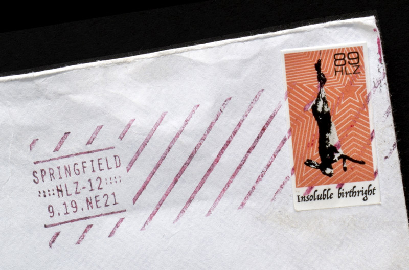 HLZ stamp and postmark