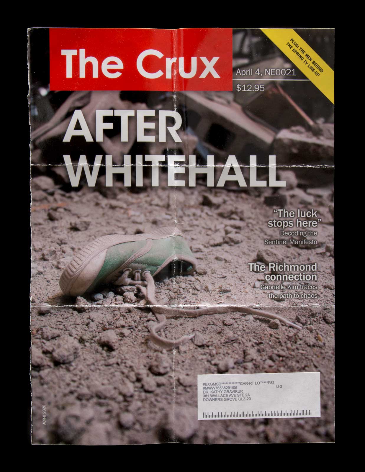 Crux magazine page found in the envelope in the Jarndyke Ark