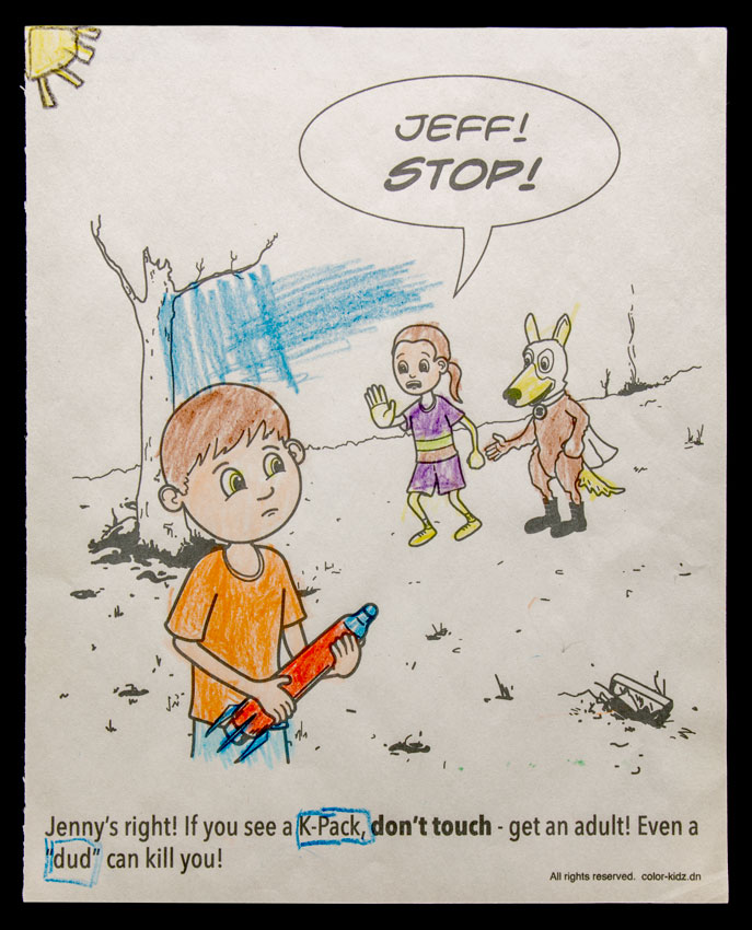 Coloring book page found in the Maddox Ark
